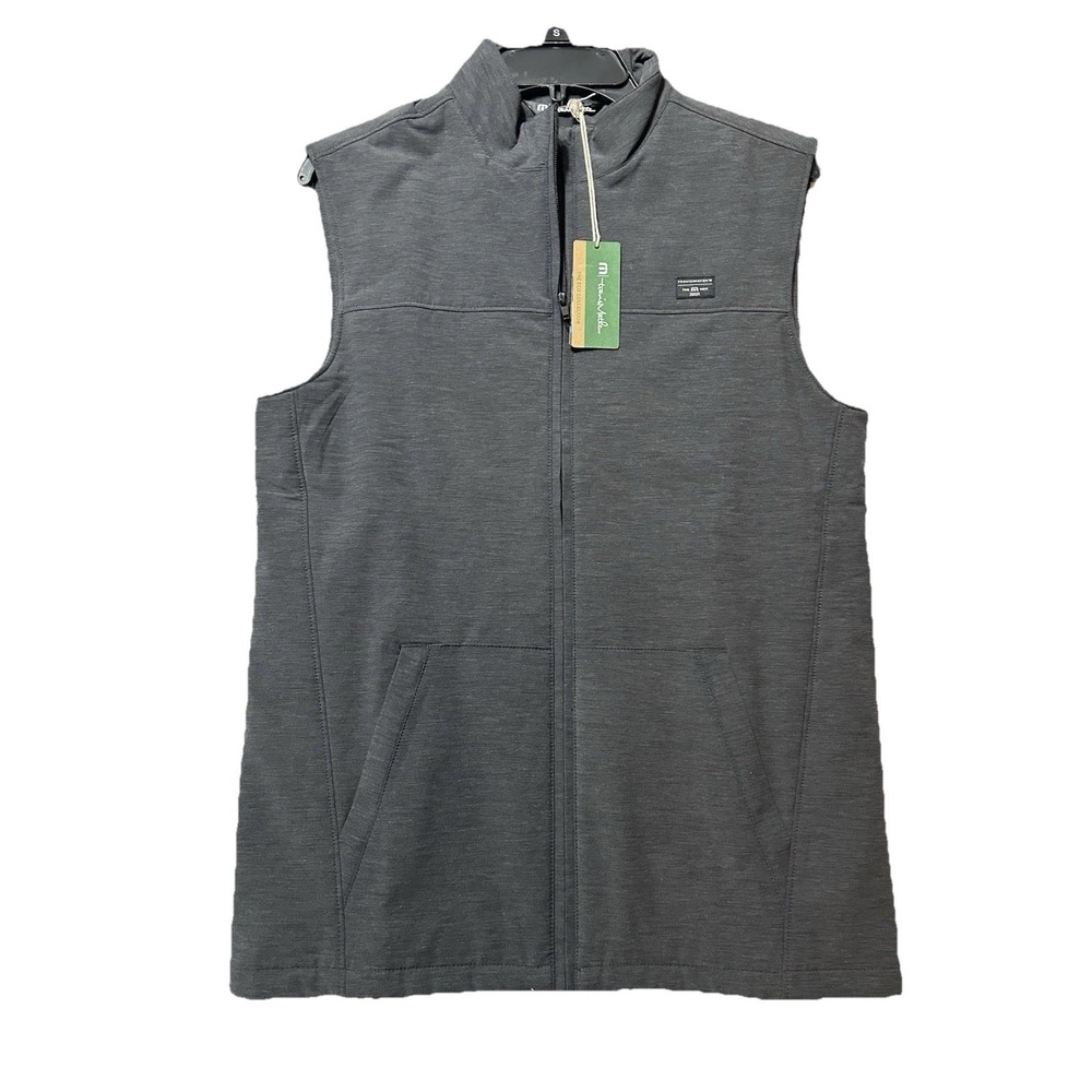 NWT Travis Mathew TOP OF THE LINE Golf Vest Heather Black Men's Small (E4)